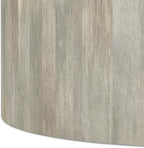 SIMPLIHOME Millbury Drum Coffee Table - 36 inch Wide Solid Mango Wood Round Living Room Table in White Wash, Contemporary Cocktail Table for Family Room or Lounge with Large Surface, Assembled