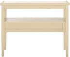 SAFAVIEH Home Collection Araminta Sand 2 Lower Drawer Console Table for Entryway, Living Room, Foyer