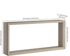 Henn&Hart 64'' Wooden Rectangular Console Table Entryway Table, Sofa Table with Wooden Shelf for Entryway, Living Room, Couch, Hallway, or Office, Alder White