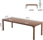 Tribesigns 78.7 Inches Extra Long Computer Desk 2 Person Desk, Double Long Desk, Workstaion for Home Office, Coffee Brown