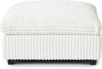 Modular Sectional Sofa, Oversized Cloud Couch, Deep Seat Comfy Modular Couches for Living Room, Ottoman, Plush Couch Cushion Covers Removable, Beige