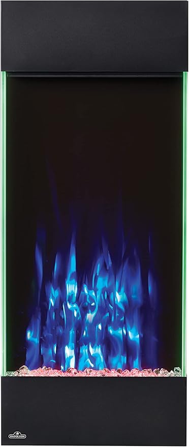 Napoleon Allure 38 inch Vertical Wall Mount Electric Fireplace - Black, NEFVC38H