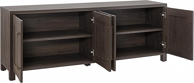 Henn&Hart Rectangular TV Stand for TV's up to 80" in Alder Brown, TV Stands for the Living Room