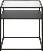 Ada 20'' Wide Square Side Table in Blackened Bronze