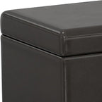 SIMPLIHOME Avalon 54 inch Wide Contemporary Rectangle Extra Large Storage Ottoman Bench in Tanners Brown Vegan Faux Leather, Assembled, for the Living Room, Entryway and Family Room