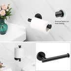 Black Bathroom Accessories Set, 7 Pieces Black Towel Bar Bathroom Hardware Set, 31.5 Inch Towel Racks for Bathroom, SUS304 Stainless Steel Bathroom Towel Holder Toilet Paper Holder Wall Mounted