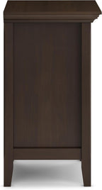 SIMPLIHOME Amherst Solid Wood 24 Inch Wide Traditional Bedside Nightstand Table in Natural Aged Brown, for The Living Room and Bedroom