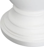 Christopher Knight Home Oriana MGO Outdoor Patio Side Table Umbrella Base, Heavy Duty Patio Umbrella Stand Outdoor Base with Hand-Turn Tightening Knob, Lounger Small Patio Coffee Table, White