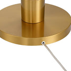 Possini Euro Design Granview Mid Century Modern 66" Tall Standing Floor Lamp with Glass Table USB Port Gold Metal Warm Brass Finish Living Room Bedroom House Reading Office Home Decor Entryway