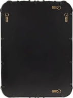 Kate and Laurel Traditional Rounded Rectangle Ornate Mirror; 20 x 27; Black; Ornamental Round Rectangular Classic Framed Wall Mirror for Bathroom Vanity or Fireplace Mantel