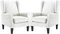 Accent Chair for Living Room Set of 2, High Back Reading Armchairs with Removable Seat Cushion, Mid-Century Single Couch in Fabric, Modern Ergonomic Wingback Chair for Bedroom,Club, Balcony