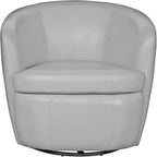 Parker Living Barolo - Steamboat Ice 100% Italian Leather Swivel Club Chair