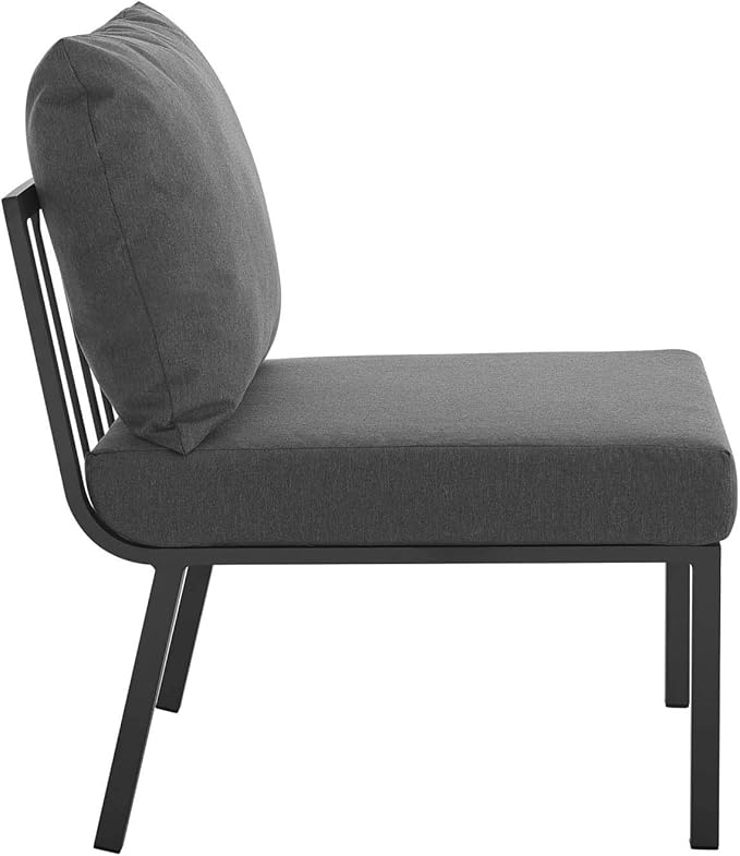Modway Riverside Outdoor Furniture, 6-Piece Set, Gray Charcoal