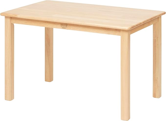 Kids Wood Table, Rectangle, 24in x 36in, Kids Furniture, Natural