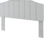 Frosted Velvet Queen Size Headboard, Upholstered Headboard Queen/Full Size Wall Mount and Bed Frame Mount, Featuring High-Density Sponge Padding Easy Assembly Comfort Style-Light Gray