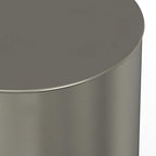 SIMPLIHOME Curtis Industrial 16 Inch Wide Metal Cylinder Accent Table in Ombre Black / Silver, Fully Assembled, For the Living Room and Bedroom