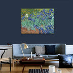 Wieco Art Irises Extra Large Modern Gallery Wrapped Floral Giclee Canvas Prints By Van Gogh Famous Flowers Oil Paintings Reproduction Artwork Pictures on Canvas Wall Art