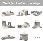 Asweets Kids Play Couch with Tunnel and Balls, Play Couch for Toddlers, Kids Foam Convertible Play Building Fort for Christmas and New Year