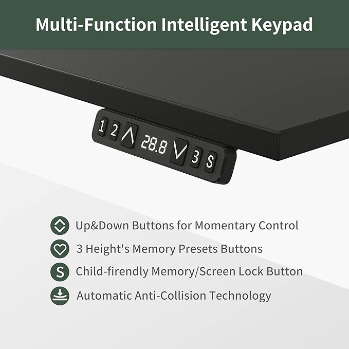 FEZIBO 75", 265lbs Load Capacity, L Shaped Standing Desk with Drawers, Reversible Electric Standing Gaming Desk Adjustable Height, Corner Stand up Desk with Splice Board, Black Frame/Black Top