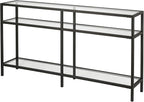 Henn&Hart 55" Wide Rectangular Console Table in Blackened Bronze, Entryway Table, Accent Table for Living Room, Hallway