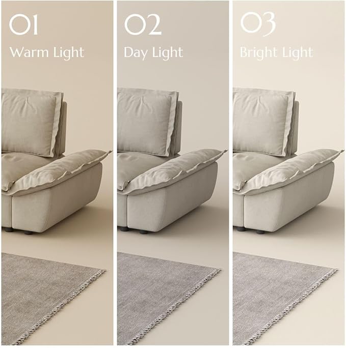 POVISON Oversized Modular Sectional Sailboat Sofa for Living Room with Adjustable Backrest Sectional Couches Large Deep Sofa Set 3 Seats Big Comfy Cloud Couch for House Office