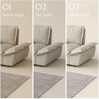 POVISON Oversized Modular Sectional Sailboat Sofa for Living Room with Adjustable Backrest Sectional Couches Large Deep Sofa Set 3 Seats Big Comfy Cloud Couch for House Office