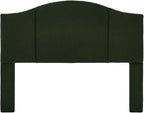 24KF Middle Century Upholstered Foldable Queen Headboard, Modern Boucle Teddy Fabric Headboard Queen/Full 6033-Q-Dark Green