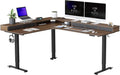 FEZIBO 75", 265lbs Load Capacity, L Shaped Standing Desk with Drawers, Reversible Electric Standing Gaming Desk Adjustable Height, Corner Stand up Desk with Splice Board, Black Frame/Black Walnut Top