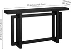 Henn&Hart Breslow Console Table, 55" Wide, Black