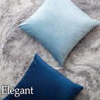 lalaLOOM Velvet Throw Pillow Covers, Set of 2 Decorative Square Pillows Home Decor, Soft Accent Cases, Silky Machine Washable Pillowcases for Sofa, Couch, Bedroom, Living Room, 16x16, Dusty Rose