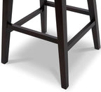 CHITA Bar Height Swivel Barstool with Back Set of 2, FSC Certified Upholstered Bar Stool, 30.7" H Seat Height, PU Leather in Creamy Gray