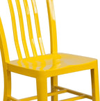 Flash Furniture Gael Commercial Grade 2 Pack Yellow Metal Indoor-Outdoor Chair