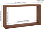 Henn&Hart 55'' Wooden Rectangular Console Table Entryway Table, Sofa Table with Wooden Shelf for Entryway, Living Room, Couch, Hallway, or Office, Satin Walnut
