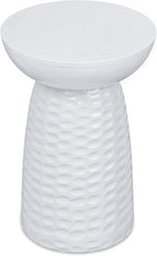 SIMPLIHOME Boyd 13-inch Wide Solid Mango End Table in White, Contemporary-Style Accent Table for Living Room, Bedroom, or Family Room, Assembled