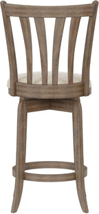 Hillsdale Savana Swivel Counter Height Stool, 29.5" High, Brown Gray