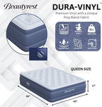 Beautyrest Supreme Air, Queen Size Air Mattress with Built-in Pump, Raised Inflatable Bed for Adults, Puncture-Resistant Vinyl, Auto Shut-Off, 650lb Support, Guest Bed, Camping Airbed, 3-Year Warranty
