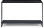 SIMPLIHOME Garner 47 inch Wide Industrial Tray Top Console Table in Black for the Living room Entryway and Bedroom