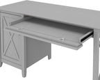 Bush Furniture Key West Computer Desk with Storage Farmhouse PC Table for Home Office in Cape Cod Gray 54W x 24D
