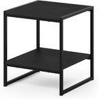 FURINNO Camnus Modern Living 2-Tier End Table, Americano, 15.9 in x 15.75 in x 18 in