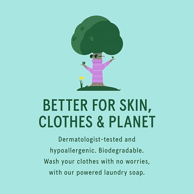 Ingredients Matter Powder Laundry Soap - Lavender Scent, Hypoallergenic Detergent, Natural & Eco-Friendly, Plastic Free, Made in USA, Natural Essential Oils & Dermatologist Tested - 15 oz, 30 Loads