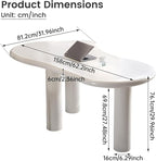 Modern Cream-White Office Desk with Beige Business Chair, Large Computer Table Set, Minimalist and Sturdy Workstation and Workstation, Ideal for Office, Home Office, and Gaming (Desk Only)