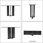 HEAH-YO 51" Console Table, Rustic Wood Entryway Table, T-Shape Narrow Sofa Tables Behind Couch for Hallway, Entrance, Foyer, Living Room, Black