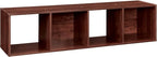 ClosetMaid Cubeicals 4 Cube Storage Shelf Organizer Bookshelf, Stackable, Vertical or Horizontal, Easy Assembly, Wood, Dark Cherry Finish