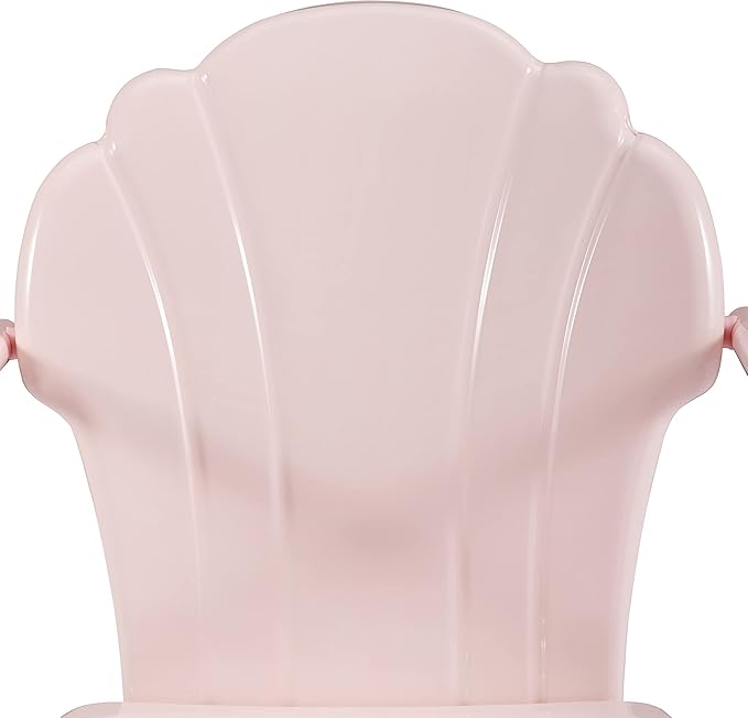 Crosley Furniture Tulip 2-Piece Outdoor Chair Set, Retro Metal Patio Chairs for Dining, Porch, Deck, Balcony, Pastel Pink Gloss