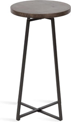 Kate and Laurel Zia Round Side Table, 15x15x26, Gray