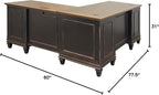 Martin Furniture Hartford L-Shaped Desk, Brown