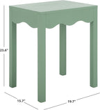 SAFAVIEH Home Collection Litith Sage Square Wave Accent Table