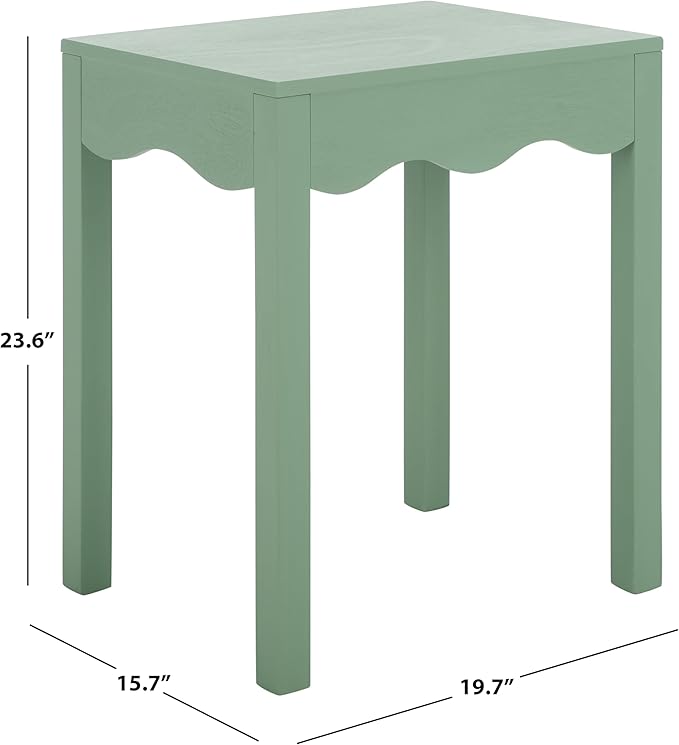SAFAVIEH Home Collection Litith Sage Square Wave Accent Table