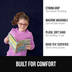 GORILLA GRIP Slip Resistant Soft Washable Stain Resistant Area Rug, Plush Thick Carpet for Nursery, Bedroom, Living Room, Non-Shedding Floor Rugs, Kid and Pet Friendly, Baby Home Decor, 4x6, Navy Blue