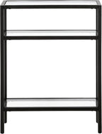 Henn&Hart 22" Wide Rectangular Console Table in Blackened Bronze, Entryway Table, Accent Table for Living Room, Hallway